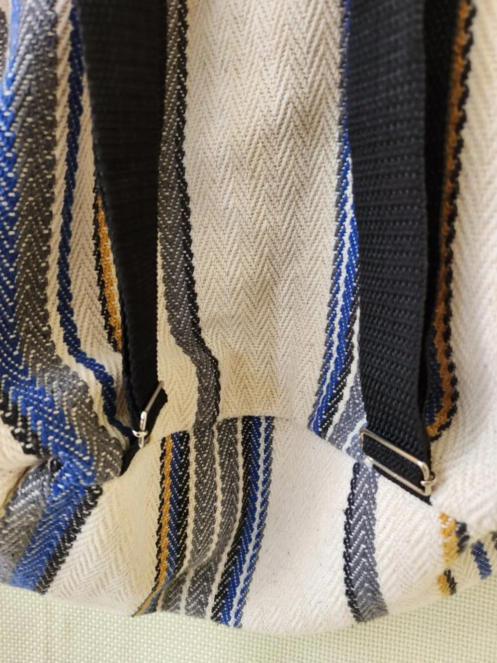 Original Senor Lopez Baja Backpack Striped Mexican Hippie Boho Beach Bag Recycle - Picture 2 of 14